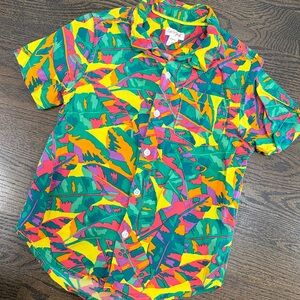 Cat & Jack Vibrant Leaf Print Shirt